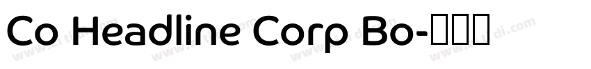 Co Headline Corp Bo字体转换